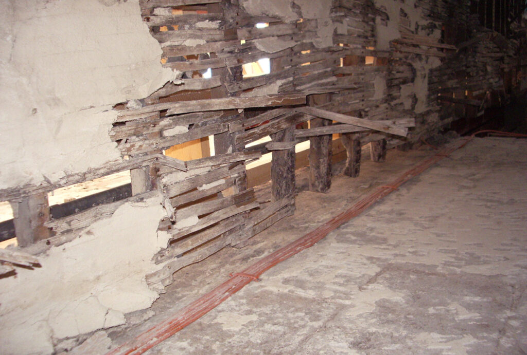 Shirk repairs to interior walls